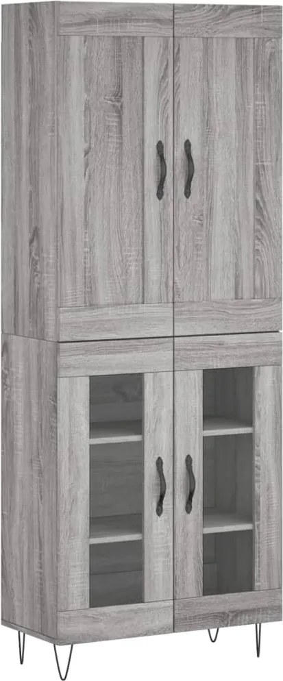 vidaXL szürke sonoma szerelt fa magasszekrény 69,5 x 34 x 180 cm