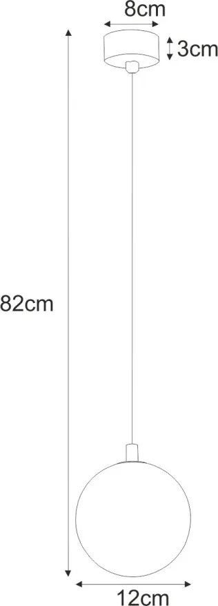 KAJA K-5550 ASPEN Egyágú Függesztett Lámpa Fém G9 IP20