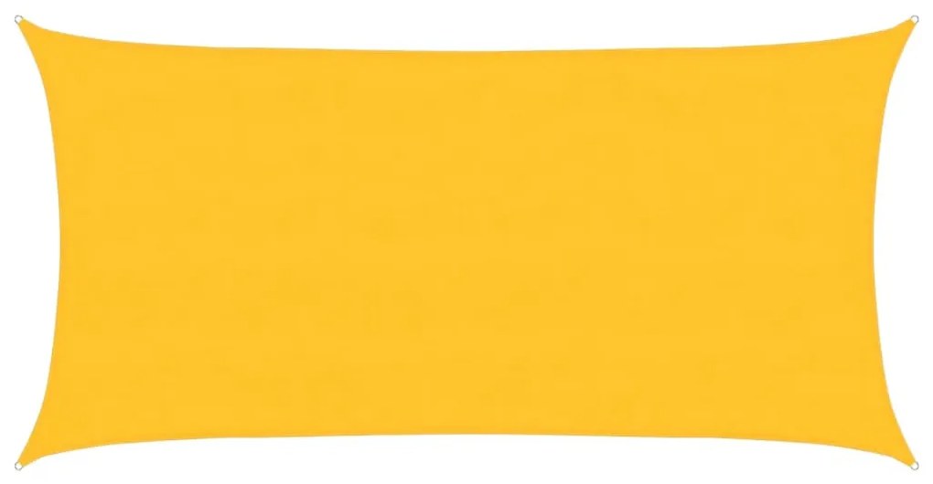sárga négyszögletű HDPE napvitorla 160 g/m² 4x7 m