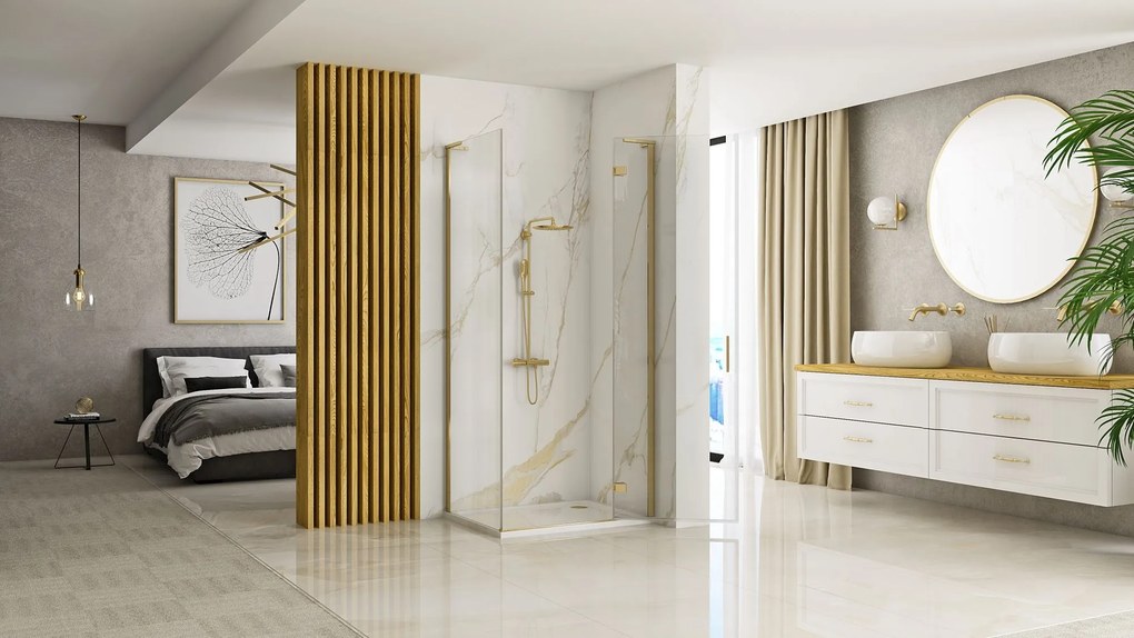 Zuhanykabin REA Hugo 100x90 Gold Brush