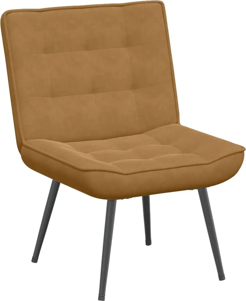 vidaXL barna bársony pihenőfotel 64 x 74 x 84 cm
