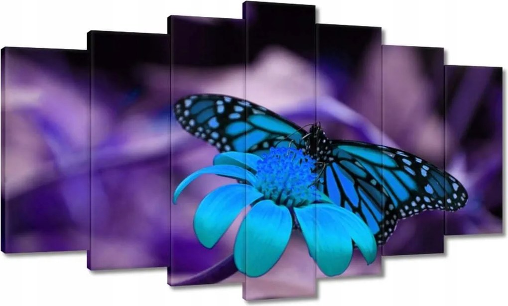 Vászonkép 140x80 Kék pillangó