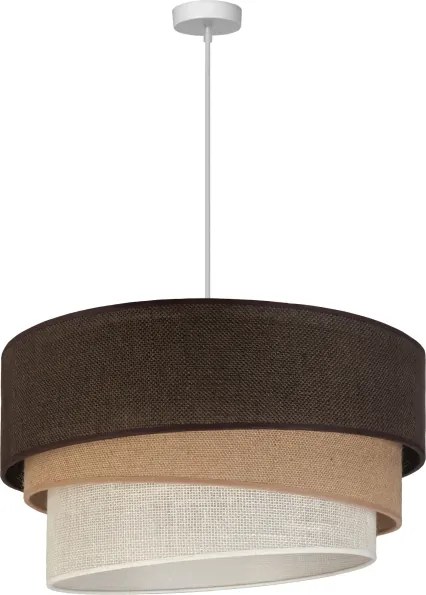 Brilagi - Kábelre szerelt csillár TRIO 3xE27/60W/230V átm. 60 cm barna/bézs/fehér