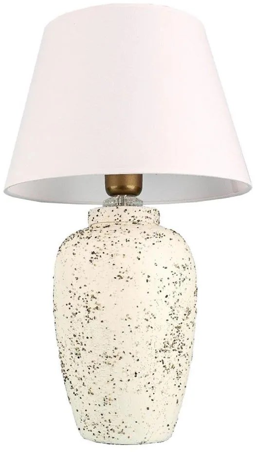 Asztali lámpa RAMZES 1xE27/40W/230V fehér/krémszínű