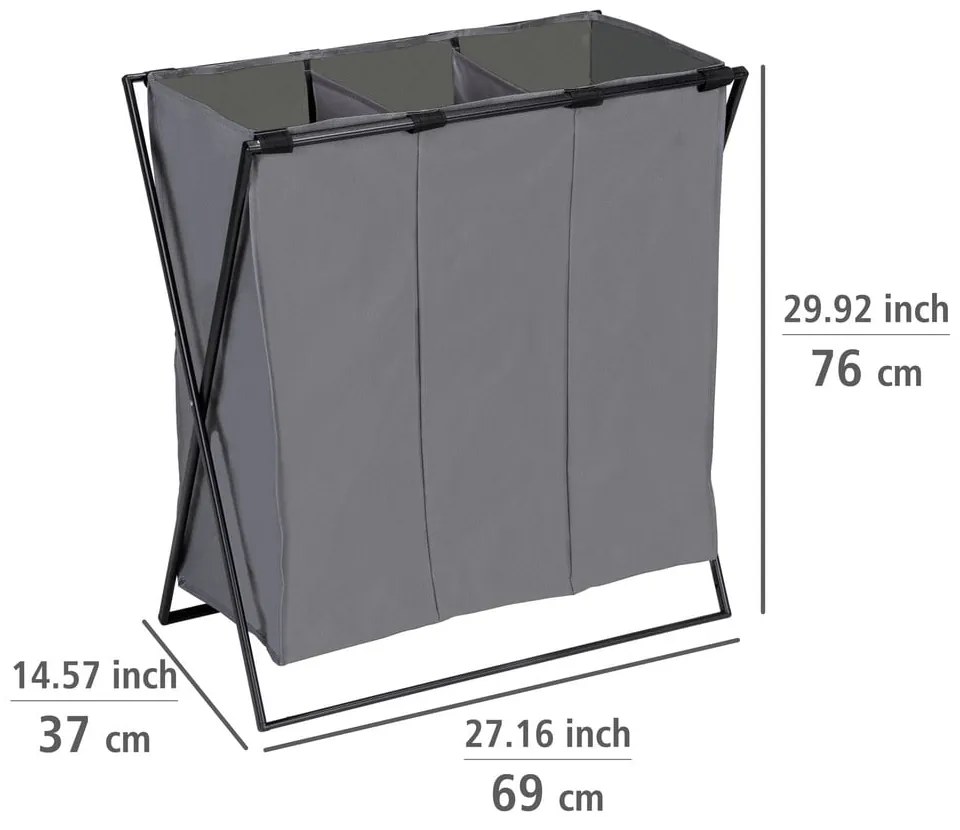 Textil szennyeskosár 145 l Trio – Wenko