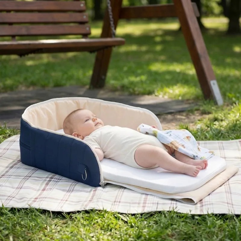 ibaby Baby Bed kék hordozható babafészek