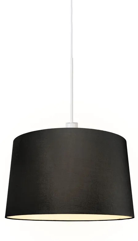 Modern lógólámpa fehér árnyékolóval 45 cm fekete - Combi 1
