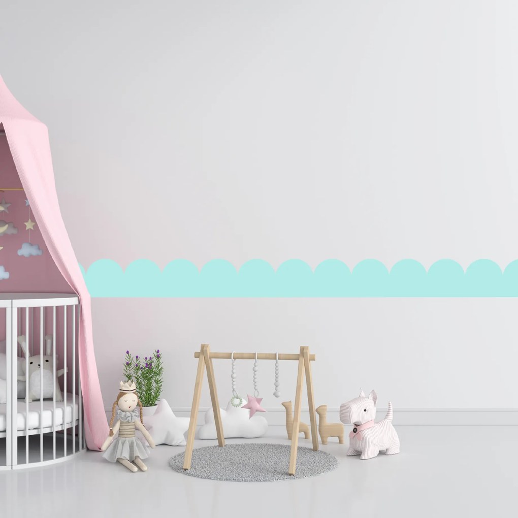 PIPPER. Textil öntapadó tapéta - Mini Ív - Türkiz színű Szín: Sápadt