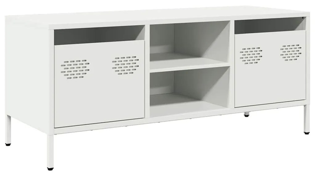 fehér hidegen hengerelt acél TV-szekrény 101,5 x 39 x 43,5 cm