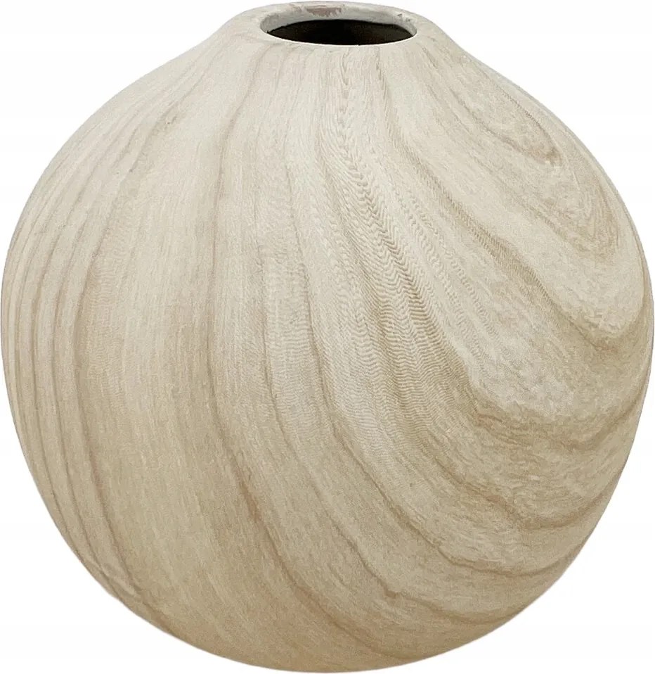 Ligna kerámia váza 20×20×17 cm, fa dekoráció
