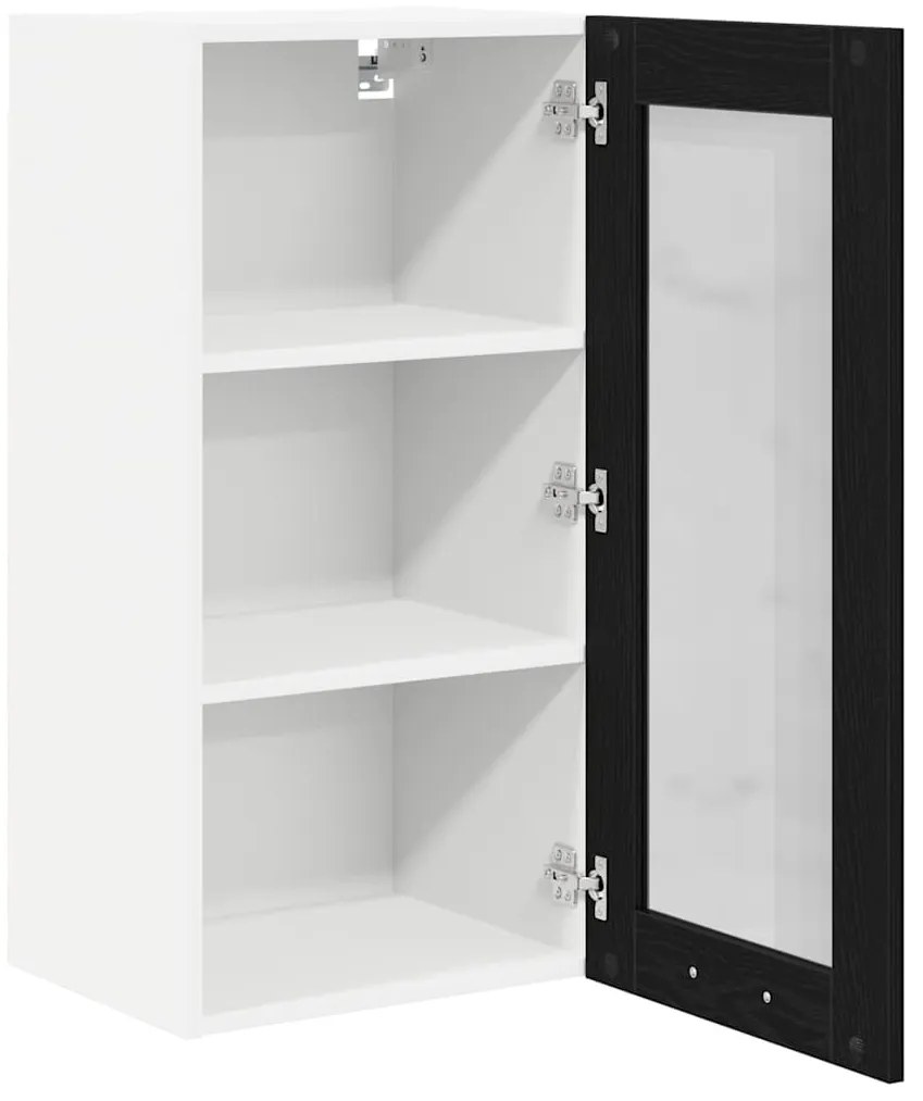 Függő szekrény Riga 2 pcs Fekete tölgy 40 x 31 x 80 cm Faanyag