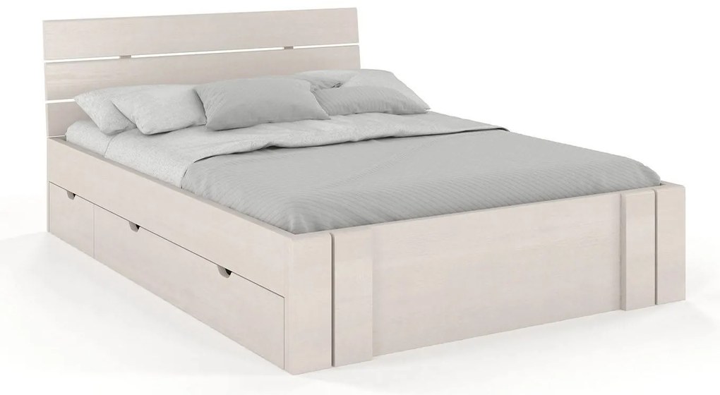 Franciaágy 160 cm Tosen High Drawers (Fenyő). 800208