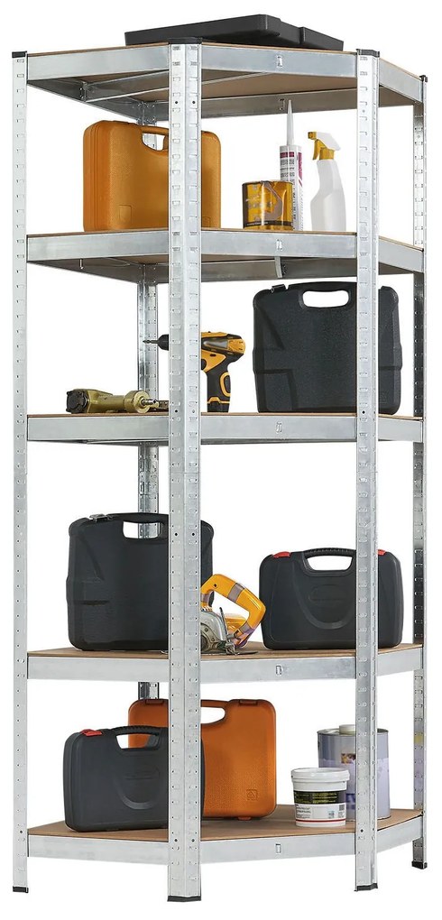Juskys Sarok polc Basic 180x70x40 cm - ezüst