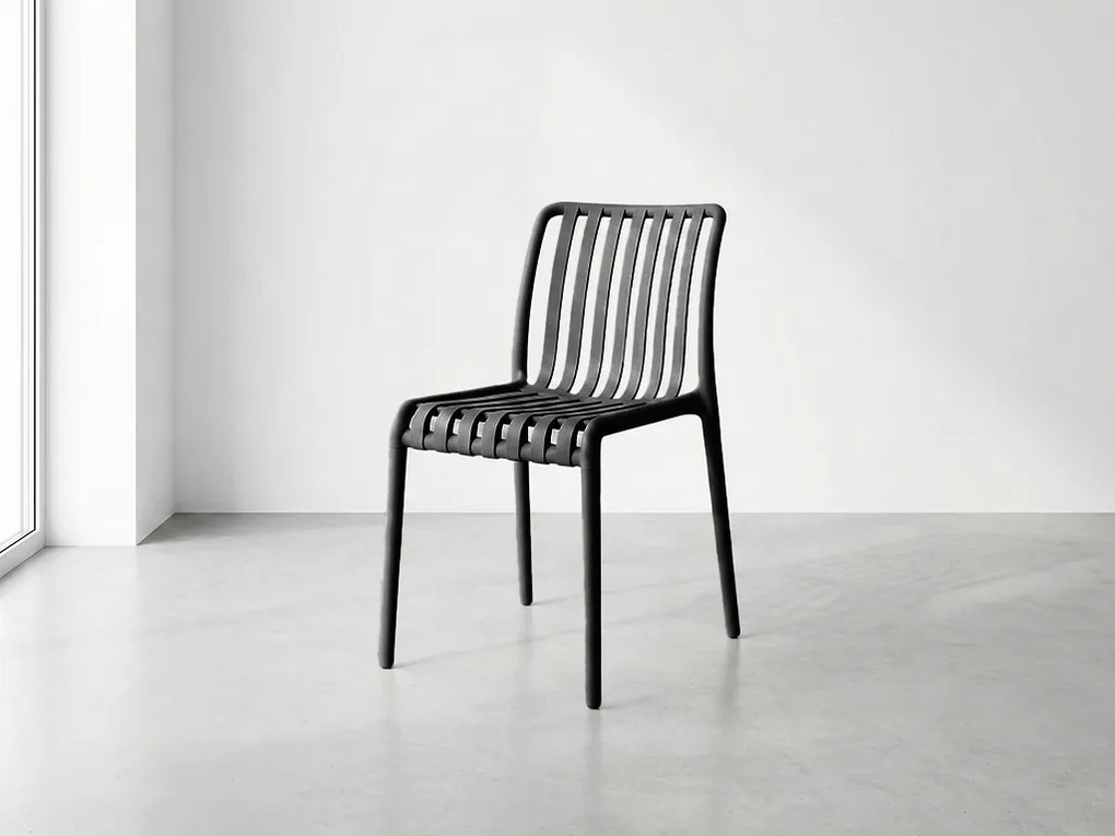 Műanyag szék TREGO, antracit színű