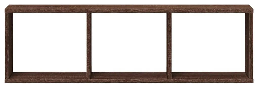barna tölgy színű szerelt fa fali szekrény 100 x 16 x 30 cm