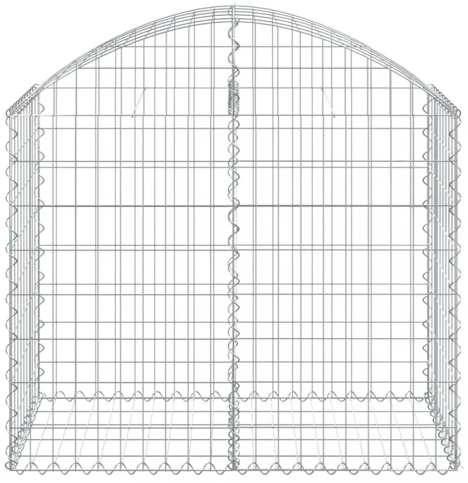 íves horganyzott vas gabion kosár 100x50x80/100 cm