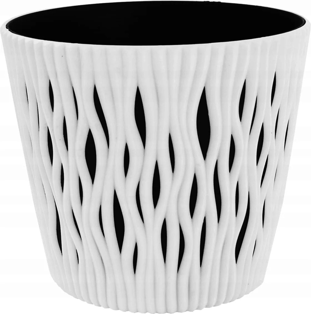 Virágtartó műanyag fehér Prosperplast 18,9 cm x 18,9 x 16,5 cm