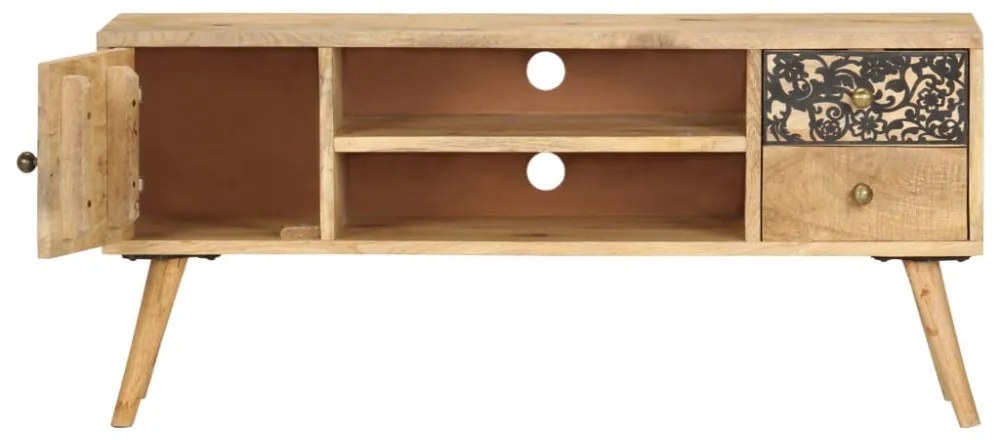 tömör mangófa TV-szekrény 100 x 30 x 45 cm