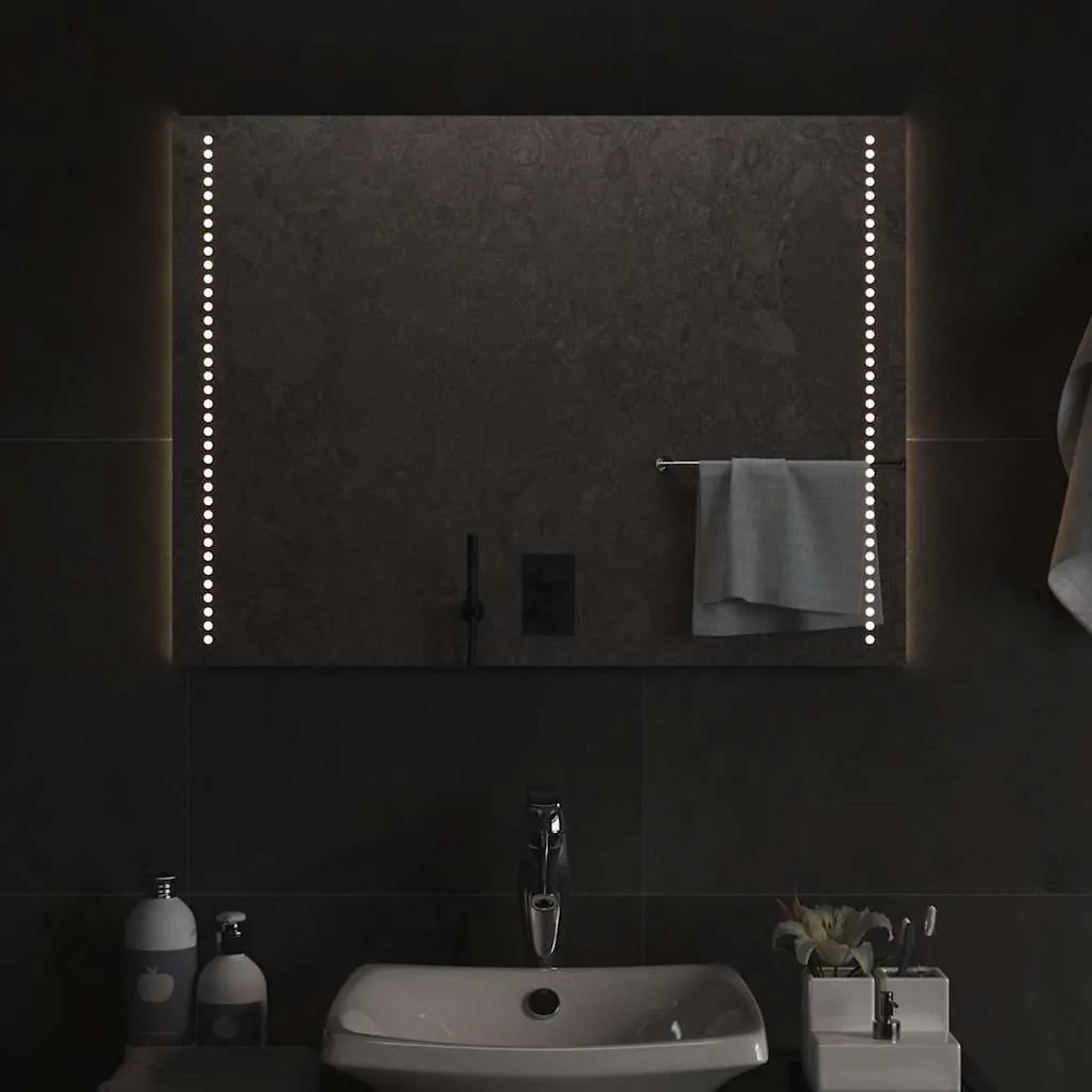 LED-es fürdőszobatükör 80x60 cm