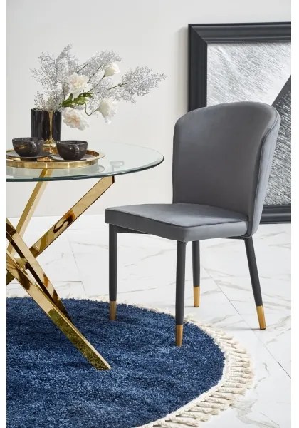 Étkezőasztal ESTEN átlátszó/arany