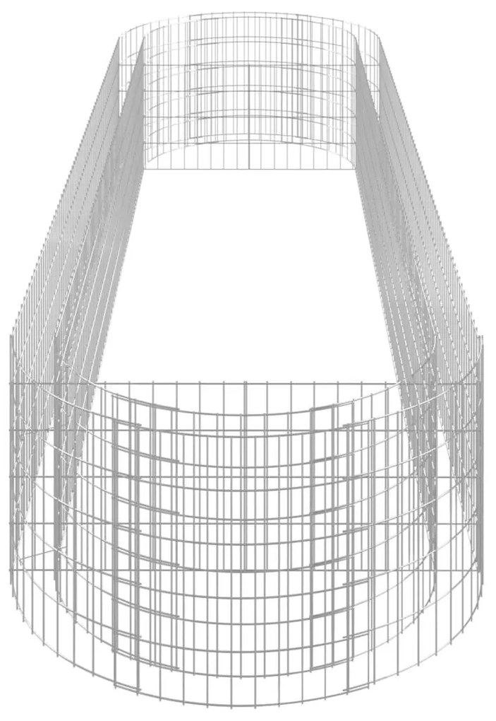 Horganyzott vas gabion magaságyás 400x100x50 cm