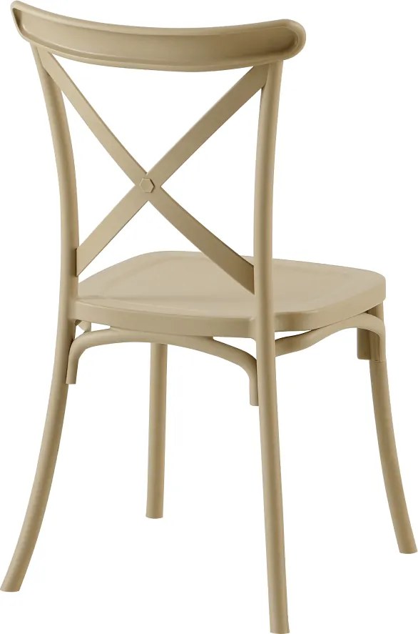 Rakásolható szék, szürkésbarna, SAVITA