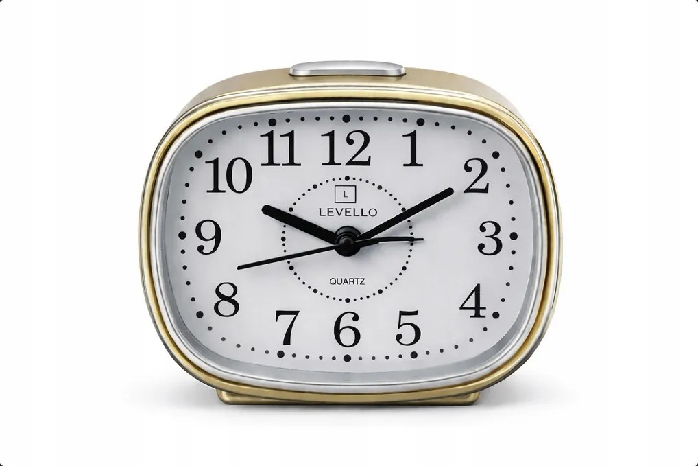 Ébresztőóra Livello ZB24 Arany-Ezüst – Elegáns kvarc ébresztőóra 4 db elem