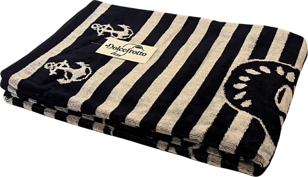 BAHIA Strandtörölköző matrózmintás 2. 165x90cm