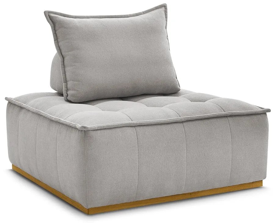 Világosszürke zsenília fotel Elisa – Bobochic Paris