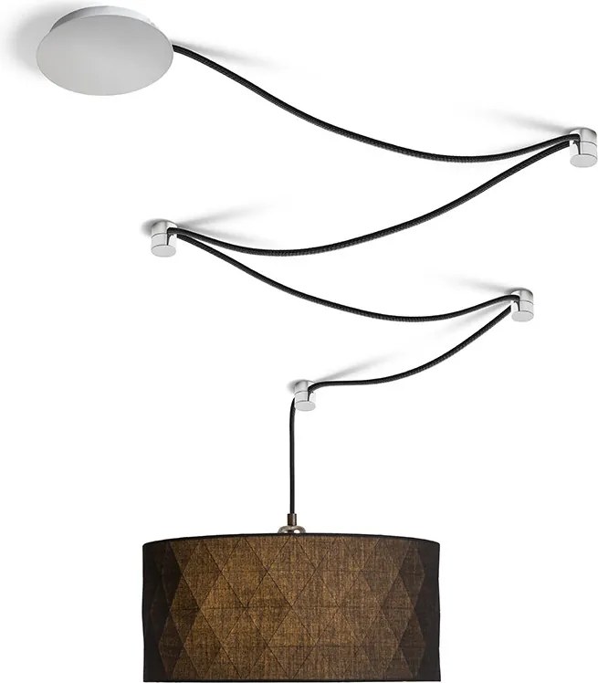 RENDL SPIDER I függesztő készlet fekete króm 230V LED E27 15W