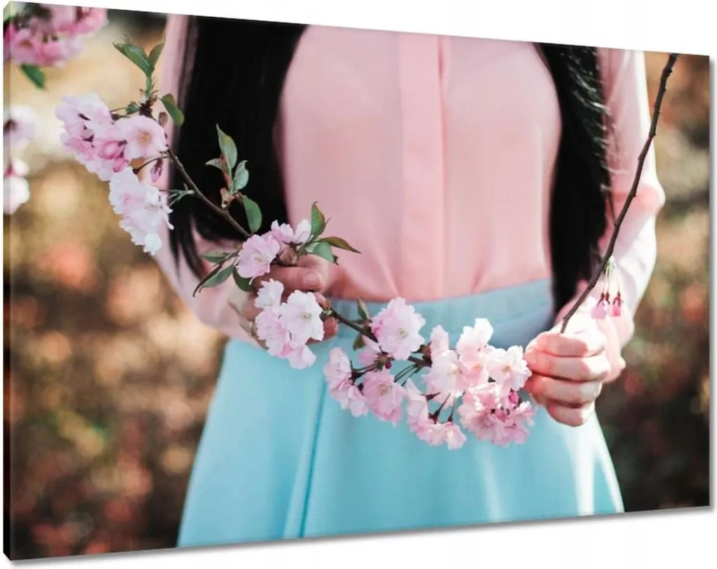 Vászonkép 100x70 Virágzó cseresznye Japán