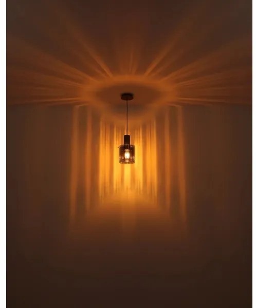 Globo 15904HA - Csillár zsinóron TULIVAR 1xE27/40W/230V átm. 18 cm barna