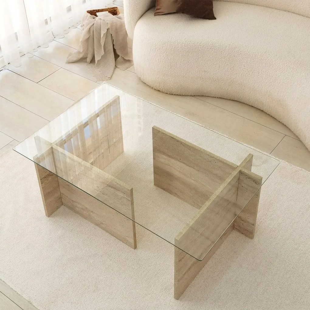 New Escape Travertine konferenciaasztal