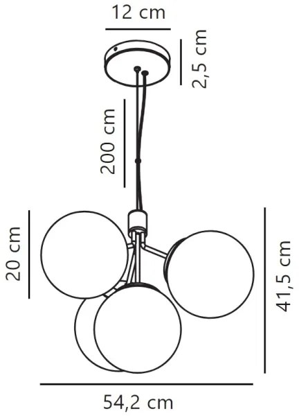 Nordlux - Csillár zsinóron IVONA 4xE27/28W/230V arany