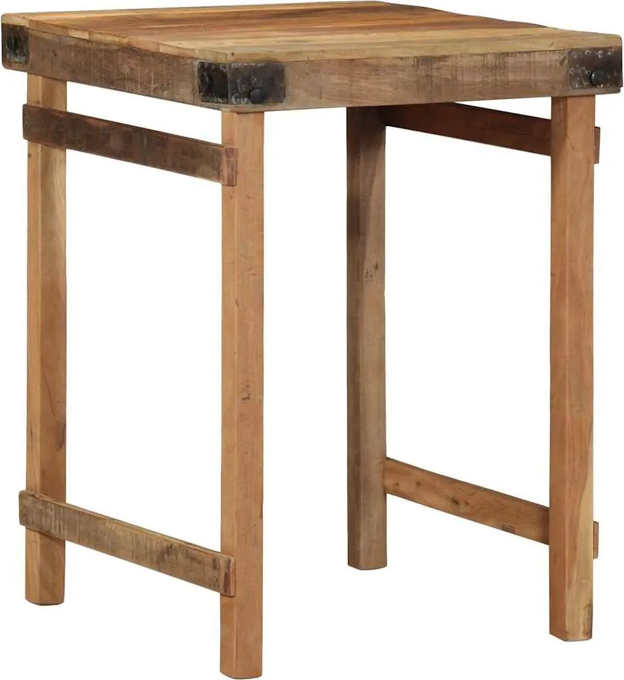 vidaXL Étkezőasztal Barna 60 x 55 x 76 cm tömör újrahasznosított fa