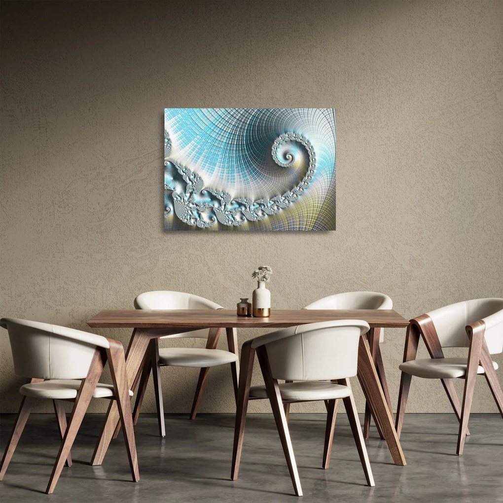 Egy texturált spirál képe (üvegen) (70x50 cm)