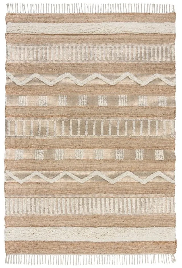 Medina bézs juta szőnyeg, 120 x 170 cm - Flair Rugs