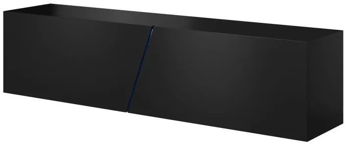TV állvány SLANT 160 LE fekete/fekete magasfényű, 2K LED