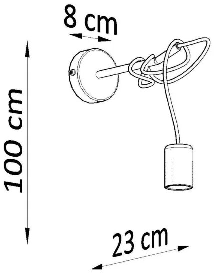 Fali lámpa EDISON 1xE27/60W/230V fekete