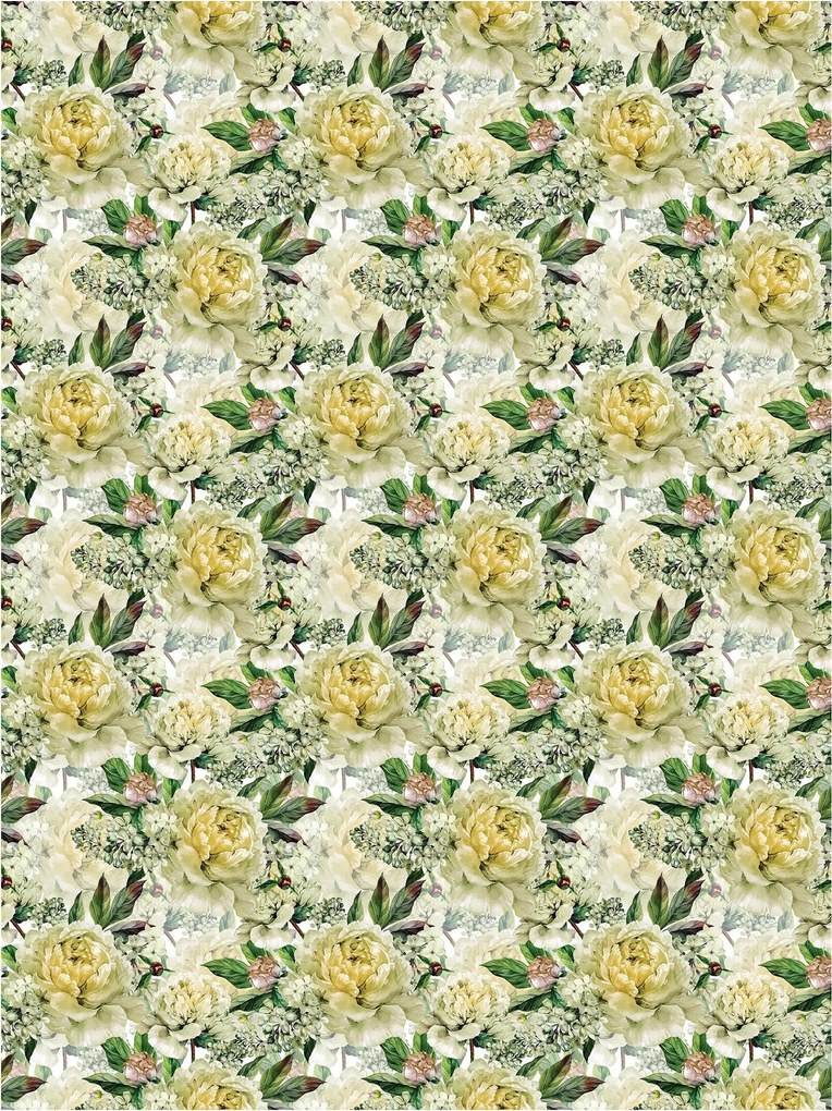 Flizelin fotótapéta Bazsarózsa finom virágok élénk színek 184x254 +ragasztó