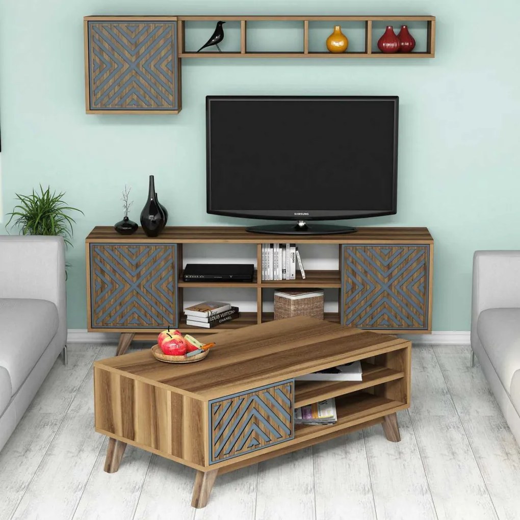 Inci - Walnut, Blue