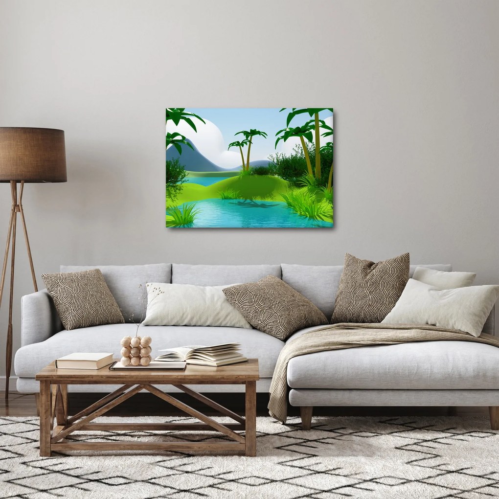 Kép - tavak dzsungelben (70x50 cm)