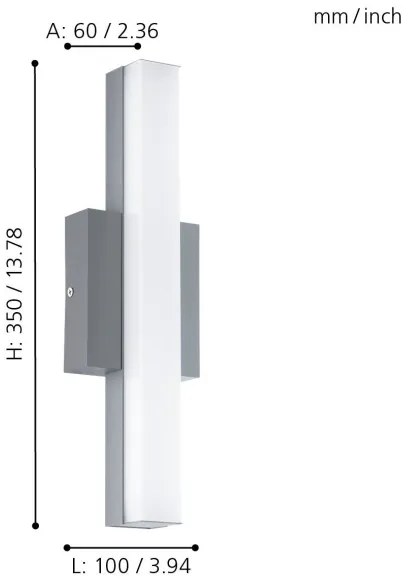 Eglo 94845 - ACATE kültéri LED lámpatest, 8 W, 230 V, IP44
