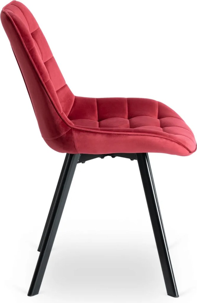 Szék bordó színben, bársony kárpittal RICK
