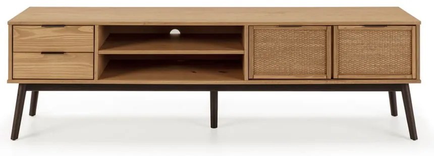 Borovi fenyő TV-állvány 180x52 cm Natasha – Marckeric