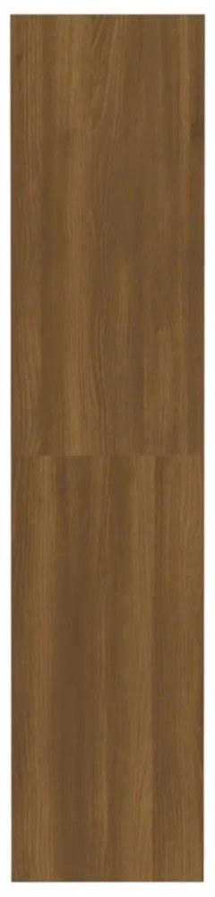 barna tölgyszínű fa könyvszekrény/térelválasztó 80x30x135 cm