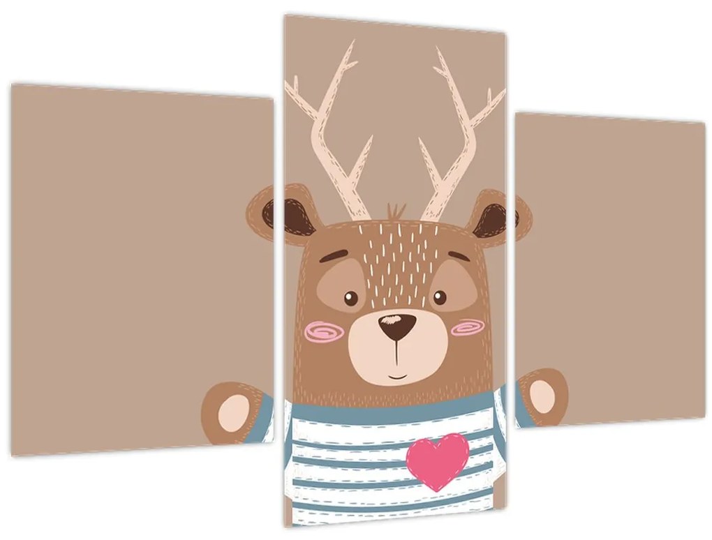 Kép - Szarvas csíkos ingben (90x60 cm)