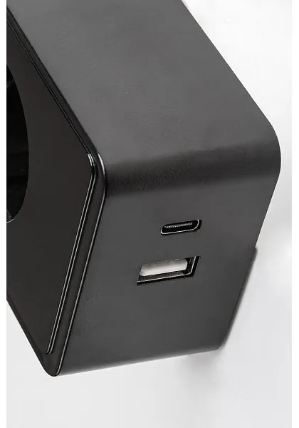 Rabalux 71284 - LED dimmelhető fali lámpa TIVRO 4W/230V, konnektorba dugható USB-csatlakozóval, fekete