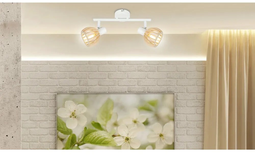 Fehér-natúr színű mennyezeti lámpa ø 10 cm Atarri – Candellux Lighting