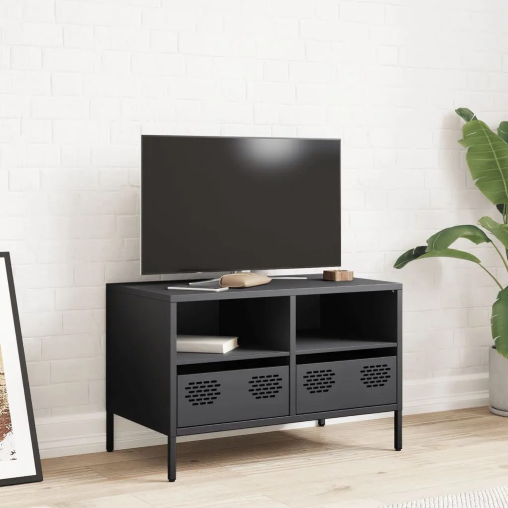 antracitszürke hidegen hengerelt acél TV-szekrény 68x39x43,5 cm